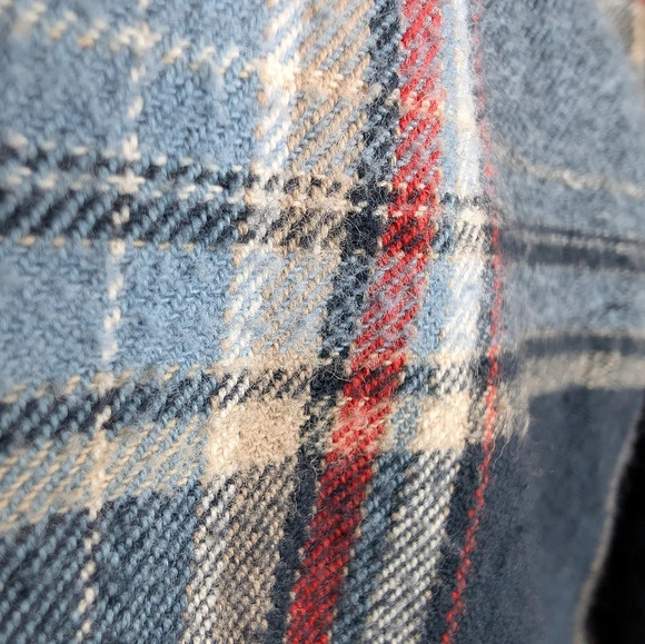 Vintage RedHead Shirt Men's XLT Long Sleeve Button Up Navy Blue Plaid Flannel - Picture 6 of 8